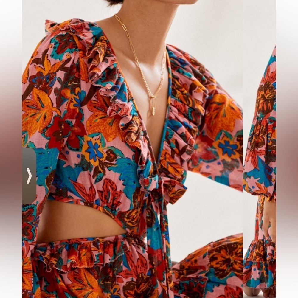 Love the label floral ruffle Cutout Dress - Picture 5 of 11